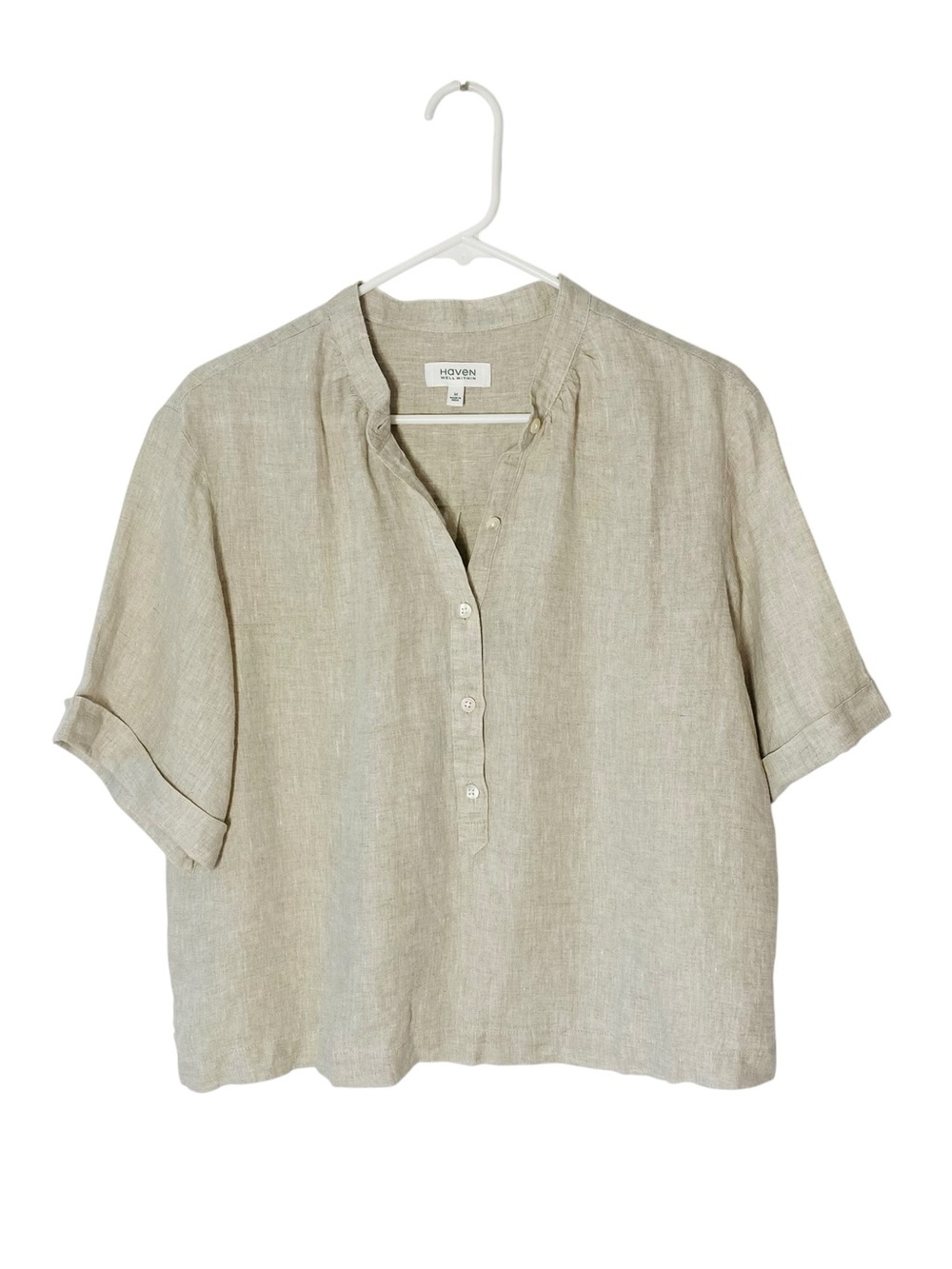 HAVEN WELL WITHIN Boxy Linen Top - Picture 2 of 5